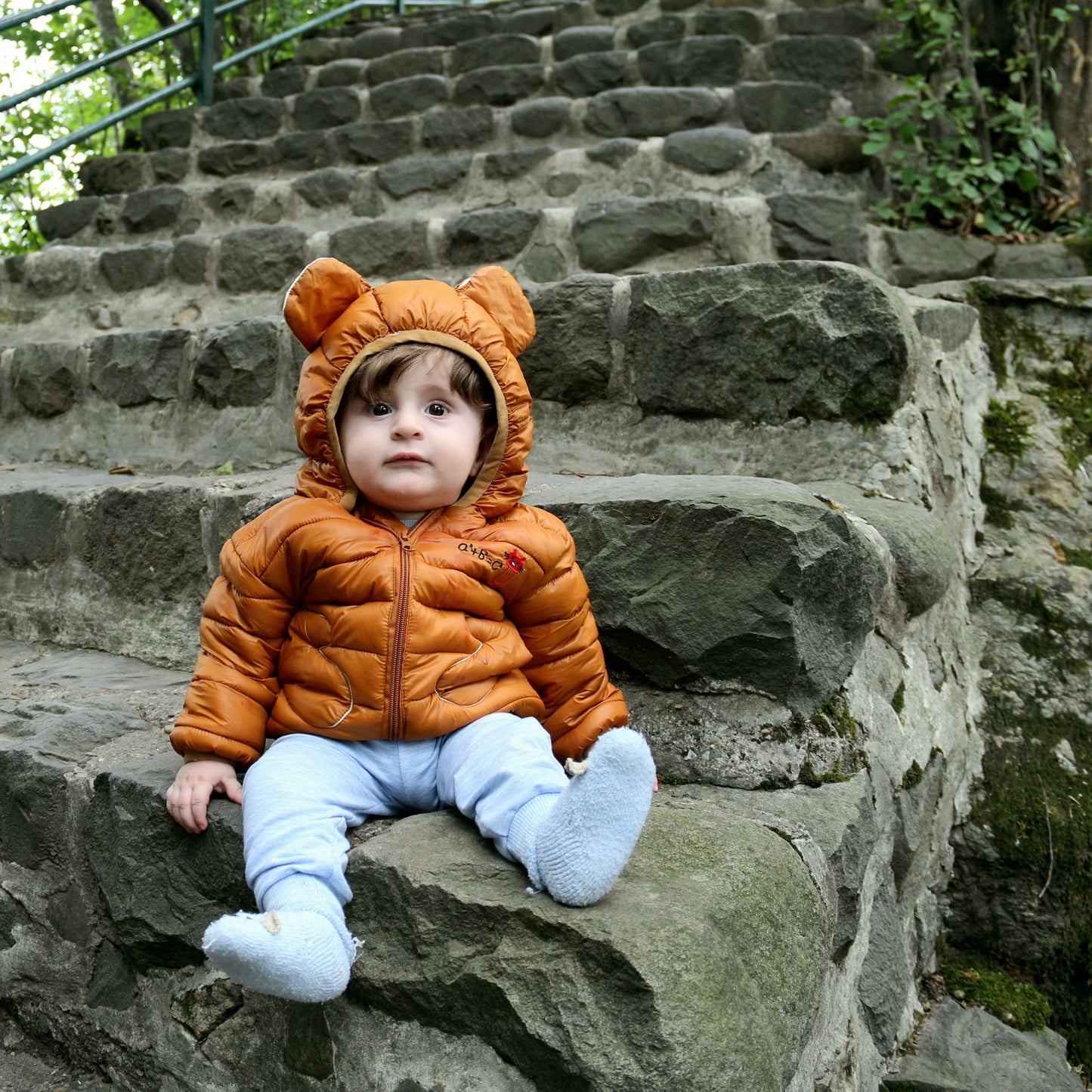 baby wearing outdoor gear