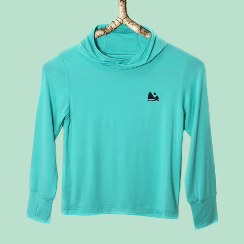 Aqua bamboo sun shirt and base layer by Play Outside