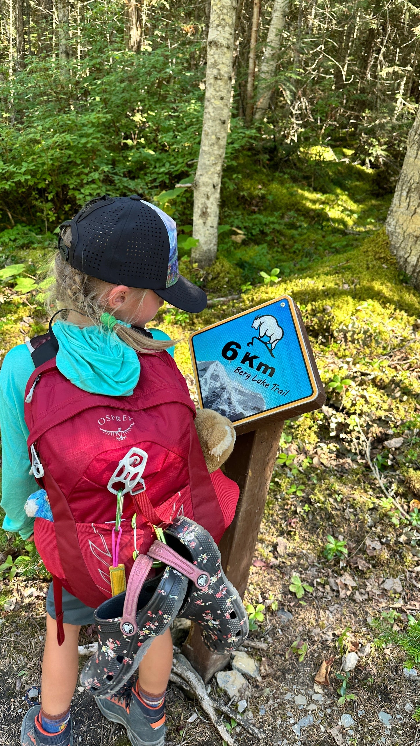 girl on a hiking trail