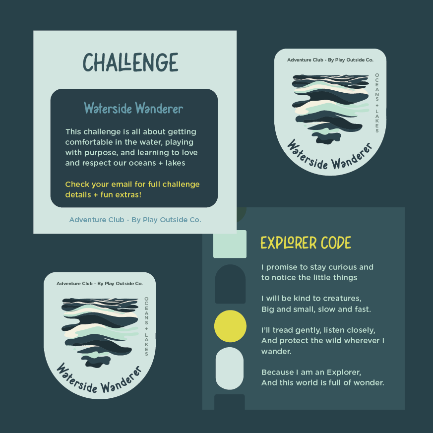 Challenge Card + Achievement Badges