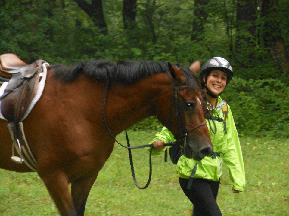 A person leading a horse across a picturesque field, embodying a love for the outdoors and a deep connection with nature. The image reflects the balance of adventure, comfort, and simplicity in the serene outdoor setting.