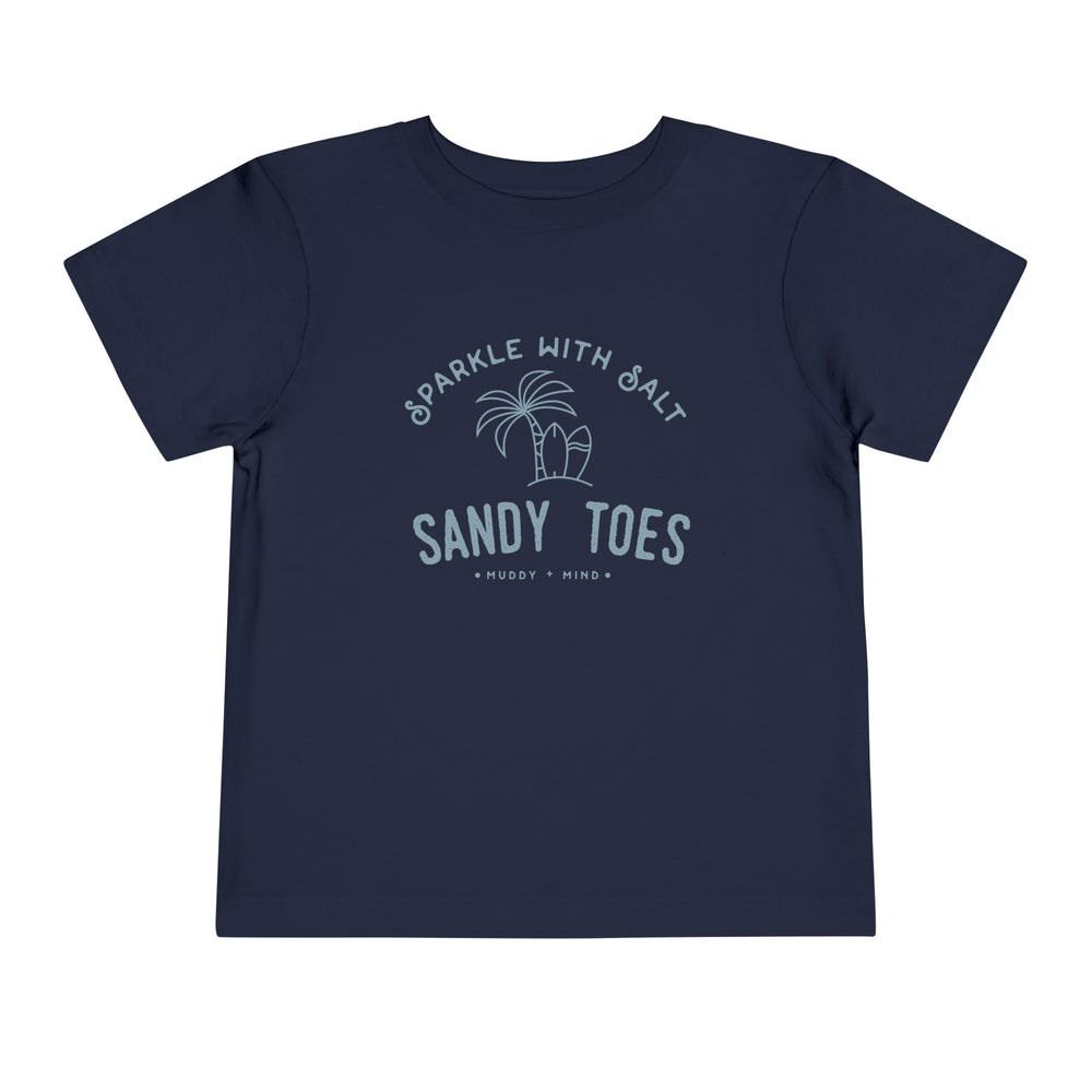 Front view of Muddy + Mind’s Sparkle with Salt toddler T-shirt.