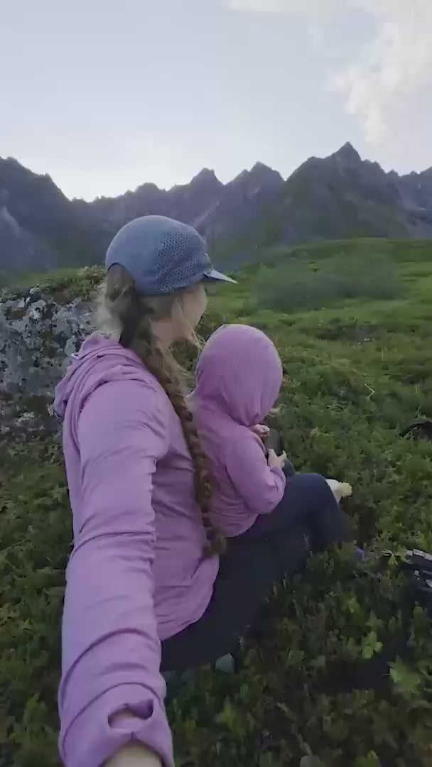 Woman and girl in matching bamboo sun safe shirts