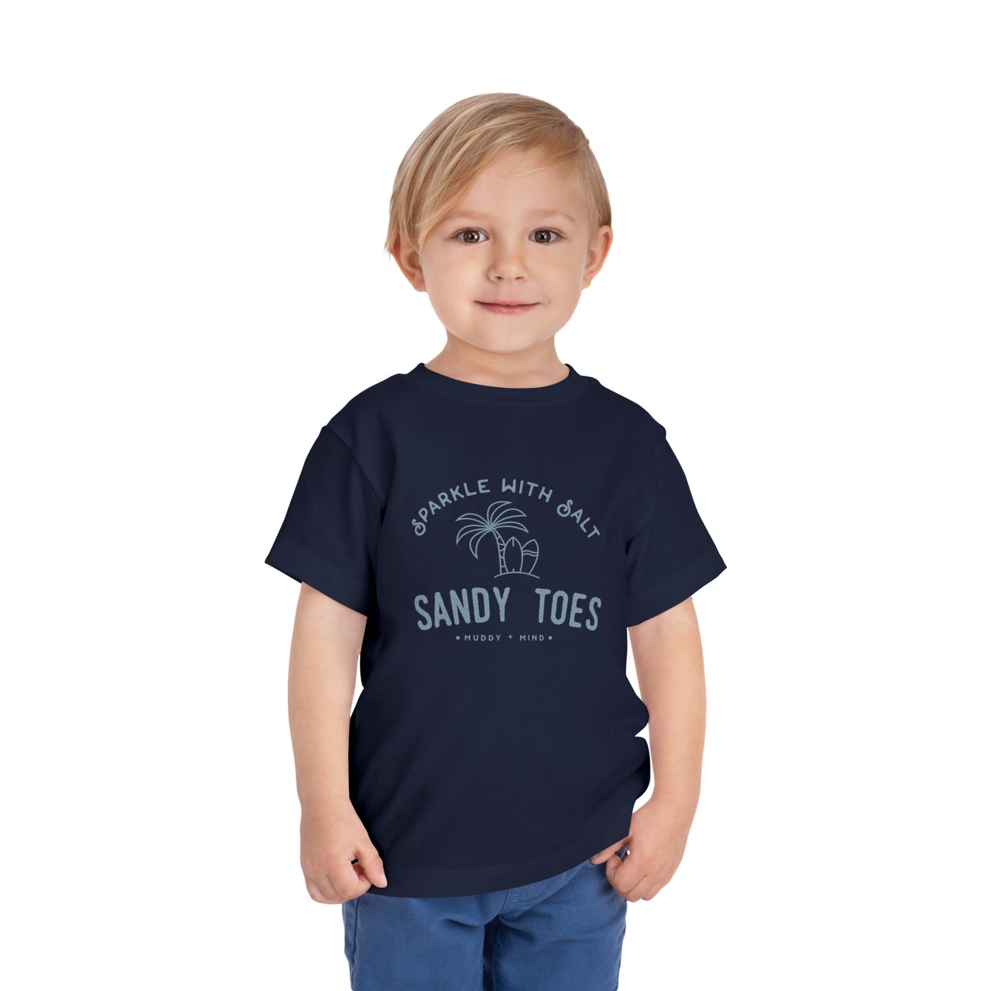 Toddler in Sparkle with Salt shirt by Muddy + Mind.